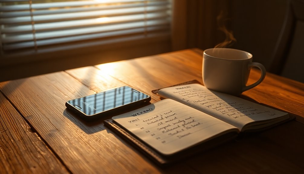 weekend texting for relaxation